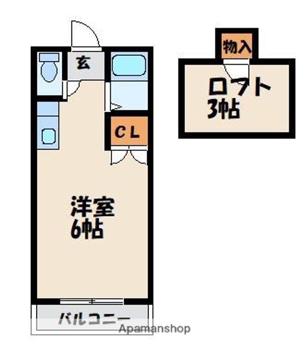セーヌ千早Ⅲの間取り