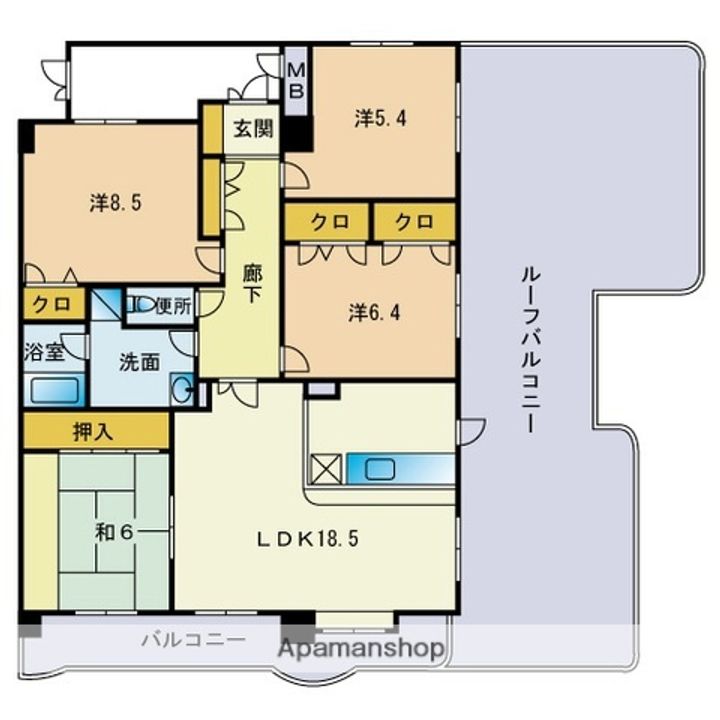 エスパシオ和白の間取り