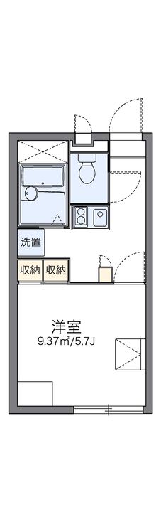 レオパレスウィング篠栗の間取り