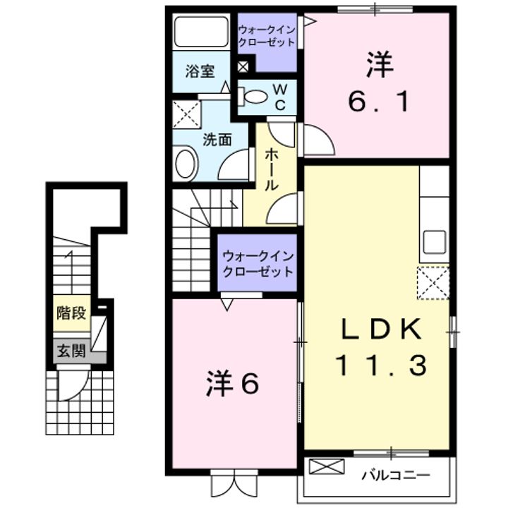 ベルポストBの間取り