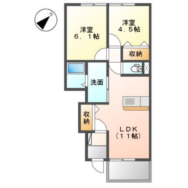 クオーレ海老津の間取り