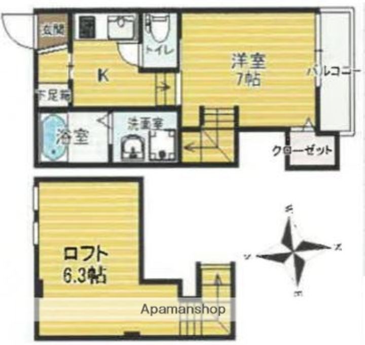 レディア香椎Ⅱの間取り