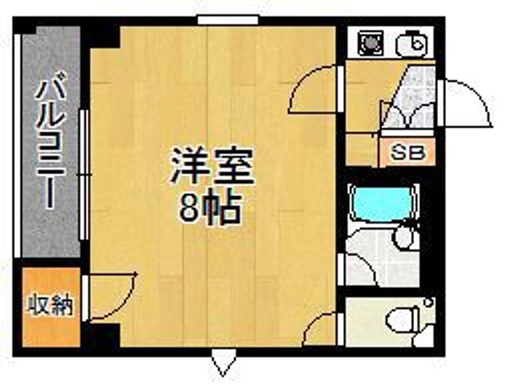 福岡県福岡市東区馬出1丁目の賃貸アパートの間取り