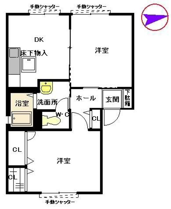 フルールS A棟の間取り