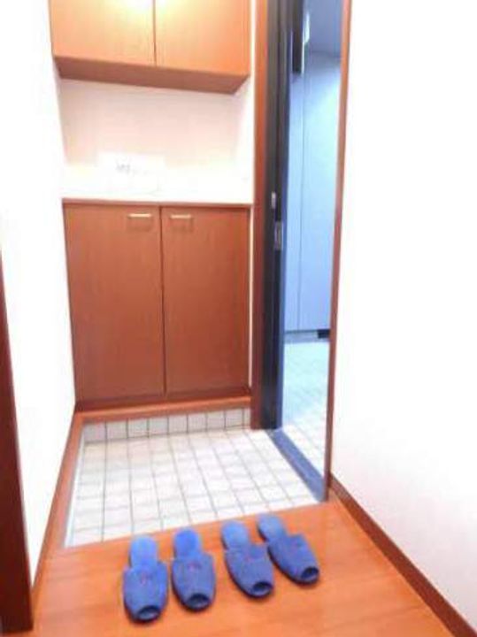 フルールS A棟の玄関