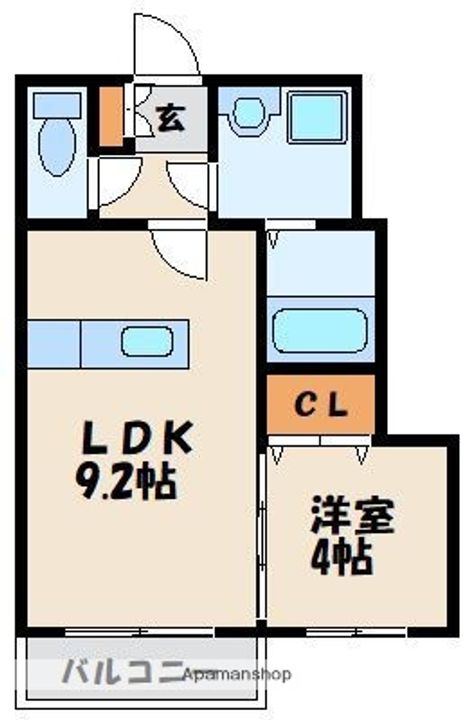 ラフォーレ名残ⅠAの間取り