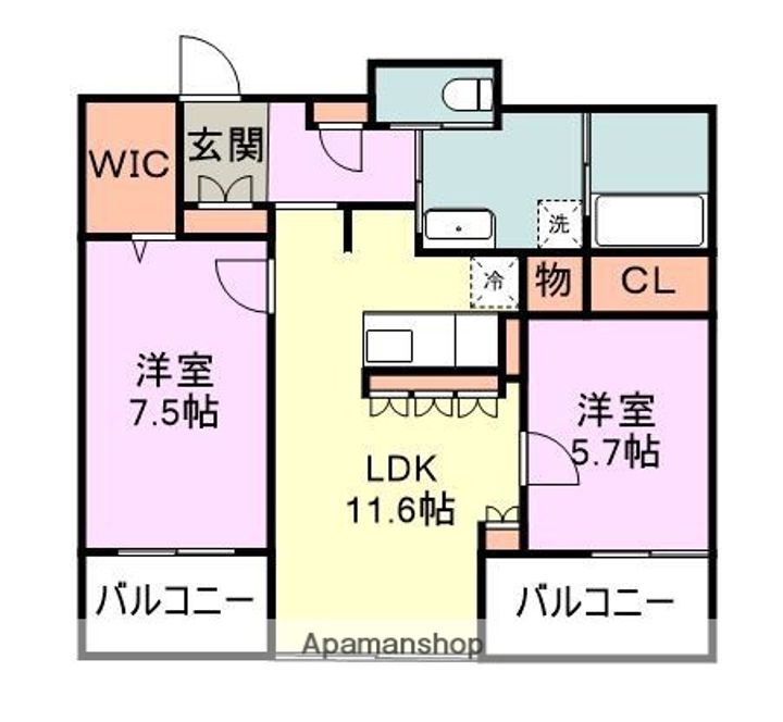 アイランドシティオーシャン&フォレストタワーレジデンスEAST棟の間取り