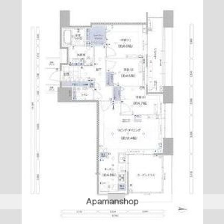 アイランドシティオーシャン&フォレストタワーレジデンスEAST棟の間取り