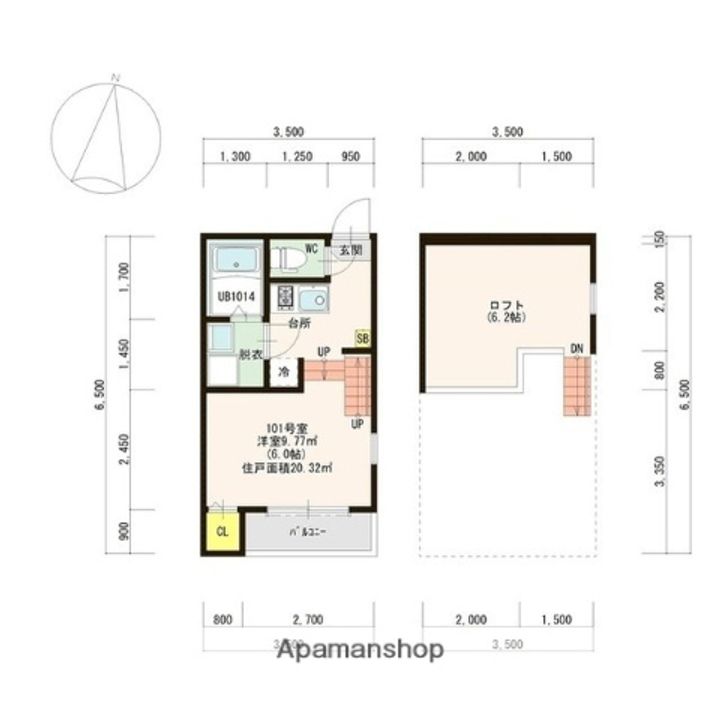 ヴィラ福工大前の間取り