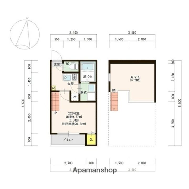 ヴィラ福工大前の間取り
