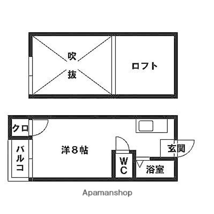 福岡県福岡市南区三宅1丁目の賃貸アパートの間取り