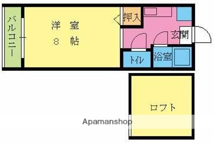 福岡県福岡市南区井尻4丁目の賃貸アパートの間取り