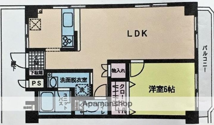 福岡県福岡市南区井尻5丁目の賃貸マンションの間取り
