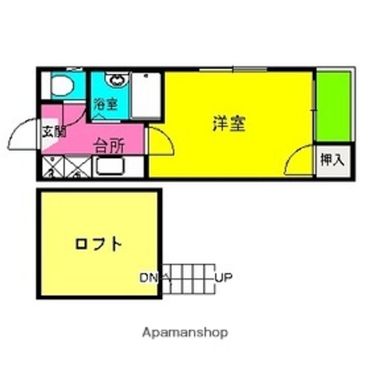 福岡県福岡市南区井尻2丁目の賃貸アパートの間取り