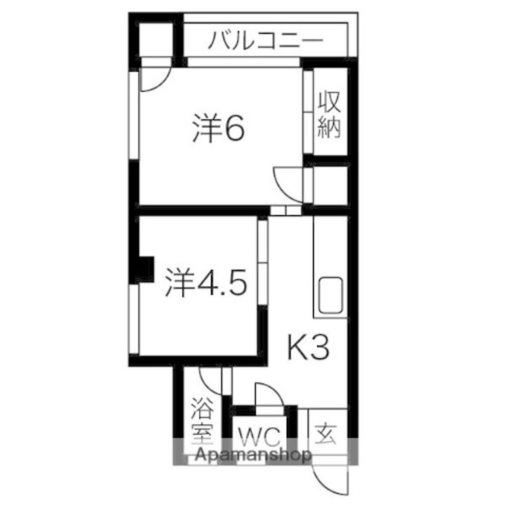 福岡県福岡市南区折立町の賃貸マンションの間取り
