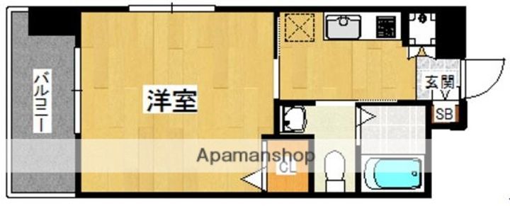 福岡県福岡市中央区大宮2丁目の賃貸マンションの間取り