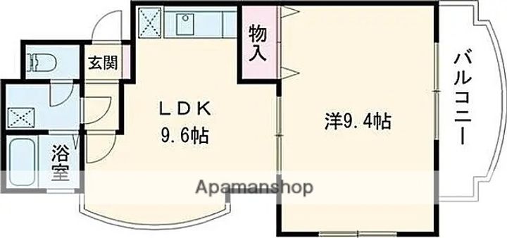 福岡県福岡市中央区大宮1丁目の賃貸マンションの間取り