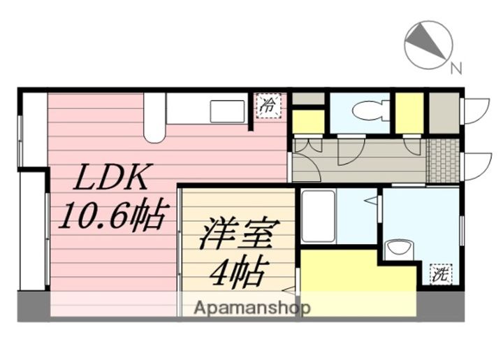 福岡県福岡市博多区東光寺町1丁目の賃貸マンションの間取り