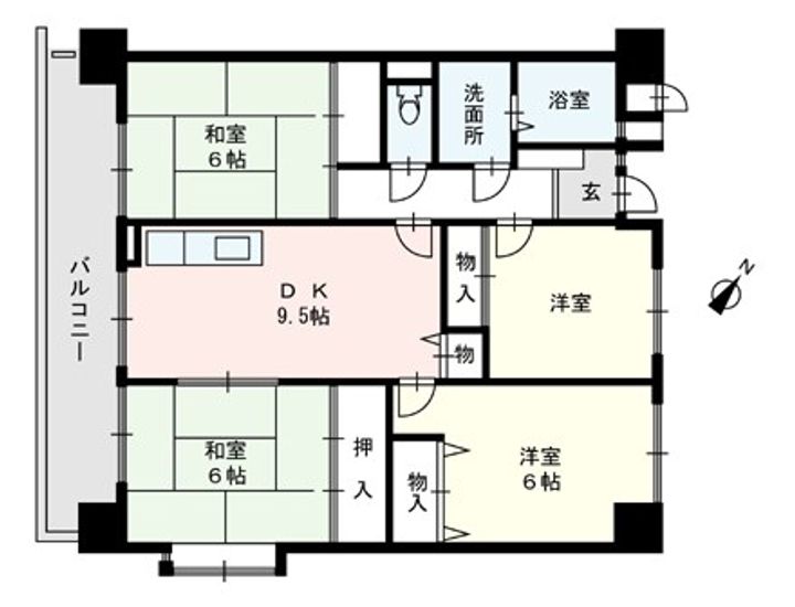 第2日佐住吉ビルの間取り