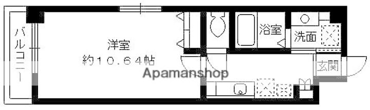 福岡県福岡市中央区桜坂1丁目の賃貸マンションの間取り