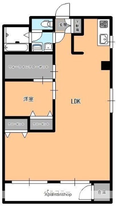 福岡県福岡市中央区高砂1丁目の賃貸マンションの間取り