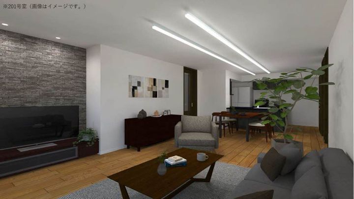 福岡県福岡市中央区平尾浄水町の賃貸マンションの居間