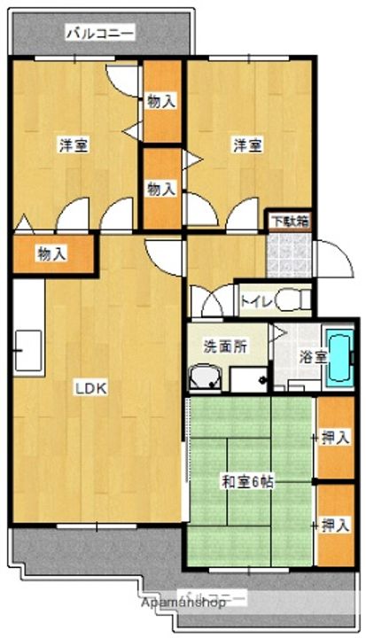 龍ハイツ南片江の間取り
