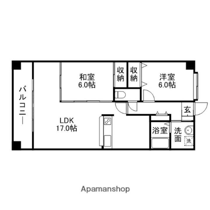 福岡県福岡市南区三宅3丁目の賃貸マンションの間取り