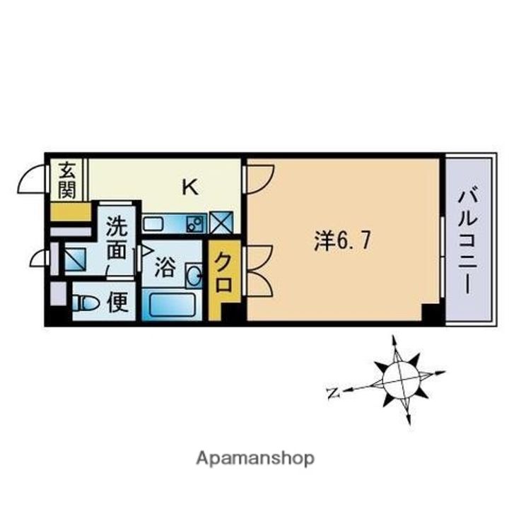 アンプルールフェール筑紫ヶ丘の間取り