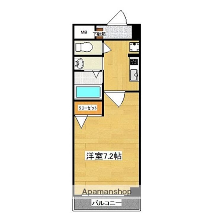 福岡県福岡市南区那の川2丁目の賃貸マンションの間取り