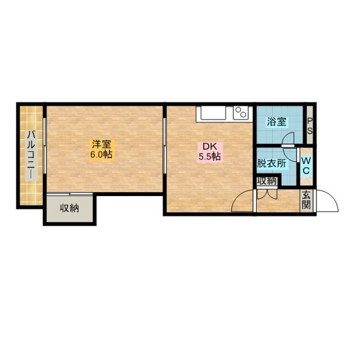 福岡県福岡市南区大楠2丁目の賃貸マンションの間取り