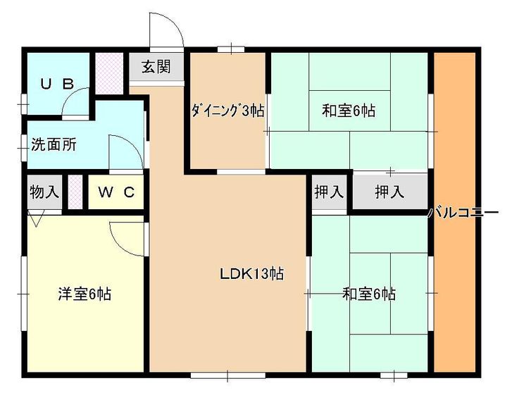 福岡県太宰府市観世音寺2丁目の賃貸アパート203の間取り