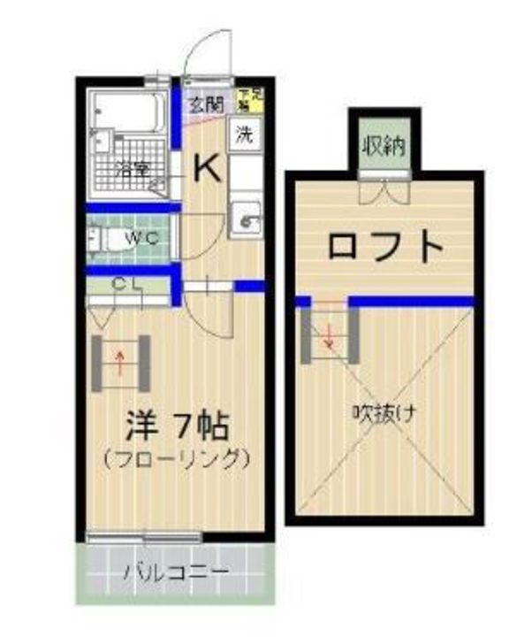 福岡県福岡市東区唐原4丁目の賃貸アパートの間取り