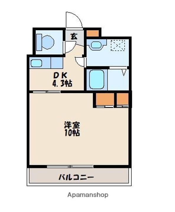 福岡県福岡市東区舞松原2丁目の賃貸マンションの間取り