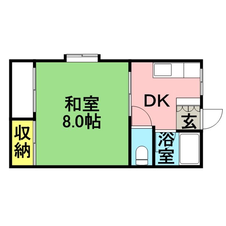 福岡県那珂川市片縄西5丁目の賃貸アパート101の間取り
