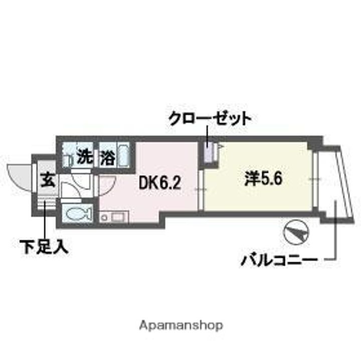 福岡県福岡市中央区平尾4丁目の賃貸マンションの間取り