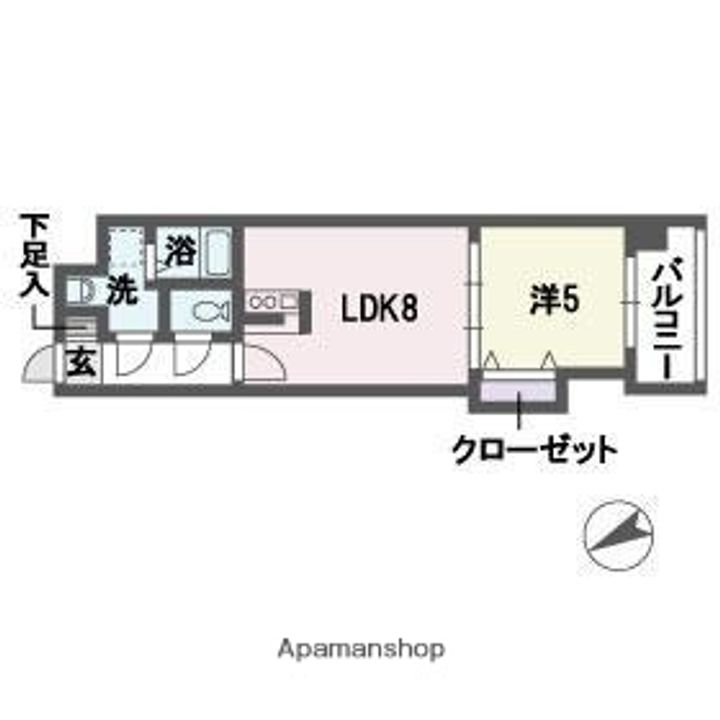 福岡県福岡市中央区平尾2丁目の賃貸マンションの間取り