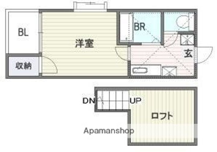 福岡県福岡市中央区平尾3丁目の賃貸アパートの間取り