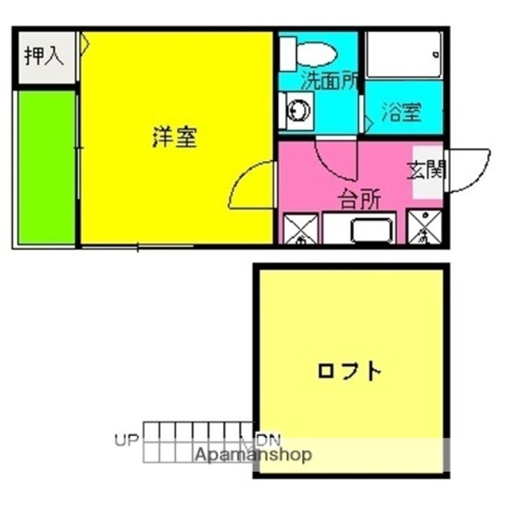 福岡県福岡市東区馬出4丁目の賃貸アパートの間取り