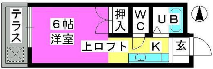 福岡県福岡市南区高木3丁目の賃貸アパートの間取り