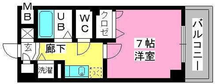 福岡県福岡市中央区黒門の賃貸マンションの間取り