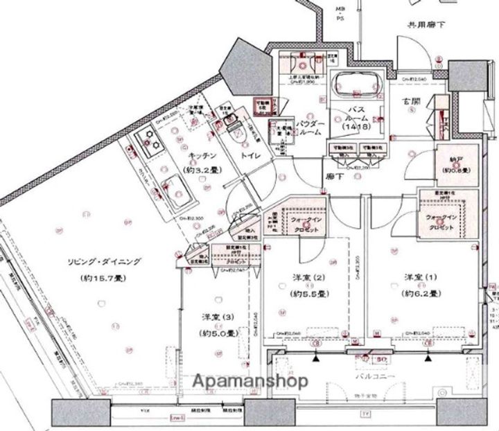 福岡県福岡市東区香椎照葉3丁目の賃貸マンションの間取り