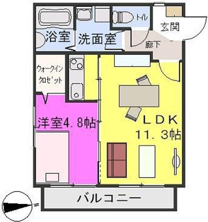 ステラ箱崎611の間取り