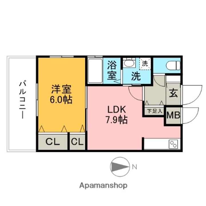 レジディア博多Ⅱの間取り