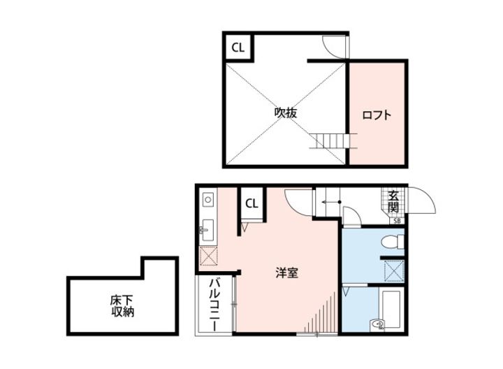福岡県福岡市南区井尻1丁目の賃貸アパートの間取り