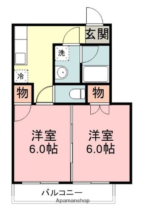福岡県福岡市東区多々良1丁目の賃貸マンションの間取り