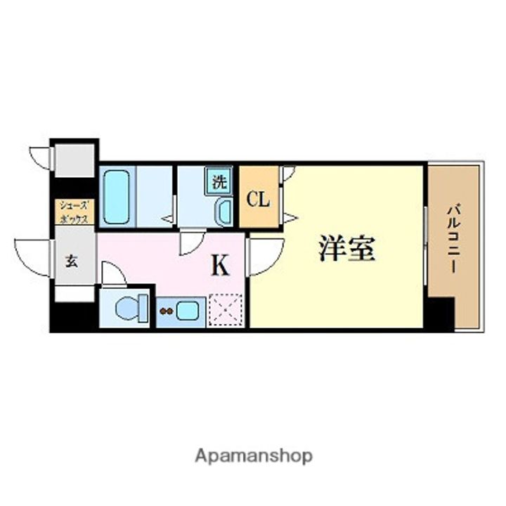 福岡県福岡市中央区天神5丁目の賃貸マンションの間取り