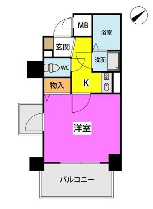 福岡県福岡市南区大橋2丁目の賃貸マンションの間取り