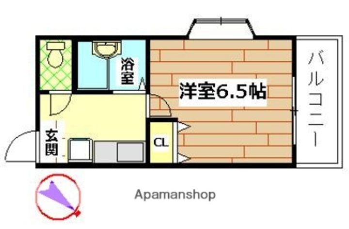 福岡県福岡市中央区六本松2丁目の賃貸マンションの間取り