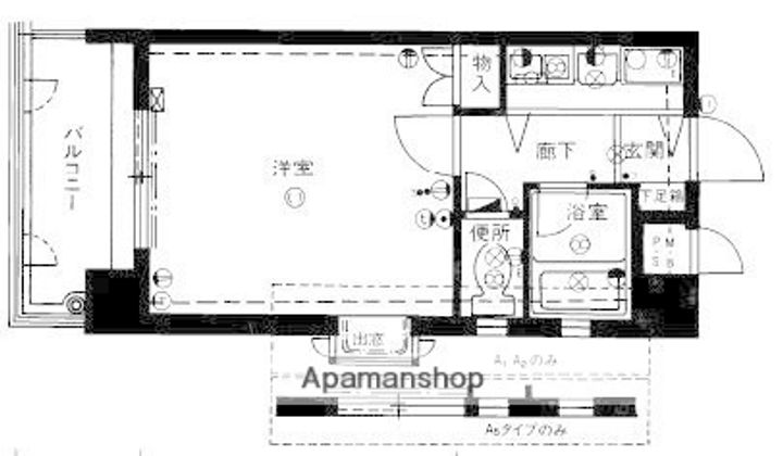 福岡県福岡市中央区荒戸2丁目の賃貸マンションの間取り